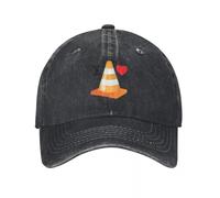 GZMQMOKD Casquette Baseball Cap,Cône de Circulation Drôle Route Marqueur Roadworks Design Casquette De Baseball Plage Sortie Bobble Hat Mousse de fête Chapeau ,Cadeaux Femme,Cadeaux Homme