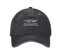 GZMQMOKD Casquette Baseball Cap,Je ne suis Pas fatigué, c’est Juste Mon Visage Casquette de Baseball Chapeau de fête de Marque de Luxe Dames Hommes,Cadeaux Femme,Cadeaux Homme