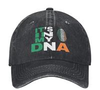 GZMQMOKD Casquette Baseball Cap,L’Irlande est dans Mon ADN lavé Casquette Baseball Drapeau Irlandais Chapeau Camionneur à la Mode Couple d’été Femmes Tennis Skate Design Snapback Cap,Cadeaux Femme