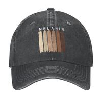 GZMQMOKD Casquette de Baseball pour Hommes Melanin Shades Black Pride Casquette de Baseball Outfit pour Hommes Femmes Chapeaux Vintage Noir Mois de l’Histoire Casquette Solaire Cadeau Ajustable