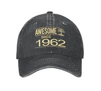 GZMQMOKD Casquette de Baseball pour Hommes Pur Coton, Coton personnalisé Vintage Arbre de Vie 1962 Casquette de Baseball Protection Solaire Hommes Femmes réglable Papa Chapeau été, Cadeaux de noël
