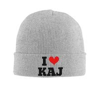 GZMQMOKD Chapeau Chaud d’Automne et d’Hiver pour Hommes, Bonnet pour Hommes et Femmes I Love Kaj - Eurovision 2025 Chapeau tricoté Chaud Cap Bonnets Skullies