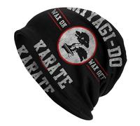GZMQMOKD Chapeau Chaud d’Hiver, Miyagi Do Karaté Kid Wax on Wax Off Mince Crânes Bonnets Automne Printemps Chapeaux pour Hommes Femmes Cobra Kai Ski Caps Chapeaux