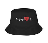 GZMQMOKD Chapeaux pour Hommes en Pur Coton, Battement de cœur personnalisé Maroc Pays Drapeau Bob Chapeau Femmes Hommes Mode Été en Plein Air Soleil Marocain Coeur Famille Pêcheur Casquette, Cadeau