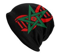 GZMQMOKD Chapeaux pour Hommes en Pur Coton, Drapeau marocain personnalisé Son dans Mon ADN Maroc Bonnet Chapeaux Mode Tricot Hat pour Femmes Hommes Chaud Hiver Crânes Bonnets Casquettes,Cadeau