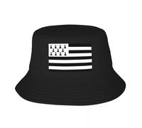 GZMQMOKD Chapeaux pour Hommes en Pur Coton, Drapeau Personnalisé De Bretagne Bob Chapeau Hommes Femmes Mode Été Plage Soleil France Région Signe Identité Nation Pêcheur Cap,Cadeau