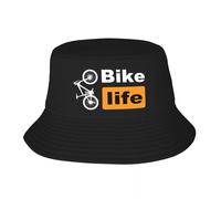 GZMQMOKD Chapeaux pour Hommes en Pur Coton, personnalisé Unisexe Bike Life Bucket Hat Plage Soleil VTT Vélo de Montagne Cycliste Vélo Vélo Chapeau de pêche d’été, Cadeau