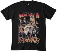 GZNDBFMEP Agust D Daechwita Vintage Bootleg t-Shirt 7DMN Black