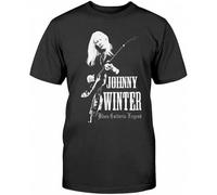 GZNDBFMEP Johnny Winter Blues Guitarist Black Men's T-Shirt Black