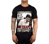 GZNDBFMEP The Last Narco Jaoquin El Chapo Guzman Graphic T-Shirt Drug Lord Mexico Prison Black