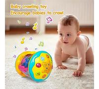 Gzolxkwin Jouet 1 an Océan Rotatif Projecteur Apprendre à Ramper Jouets 12 18 Mois Lumière Musique Jouet Enfants d'Anniversaire Noël Cadeau pour Bébé 1 2 Ans Filles Garçons