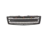 GZOVERSEA ABS Front Grille Compatible for Silverado 2007-2013 With Side Lights Matte Black/Grey