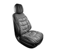 GZOVERSEA Housse de siège Auto d'hiver, Coussin de siège en Cuir Nappa, Tapis de siège Chauds, universels, Coussin Lombaire Confortable(Gray 1 Set)