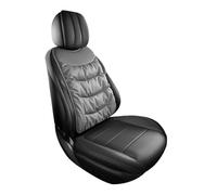 GZOVERSEA Housse de siège Auto d'hiver, Coussin de siège en Cuir Nappa, Tapis de siège Chauds, universels, Coussin Lombaire Confortable(Gray Waist Pad)