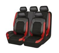 gzqfc 5 Seats Housses de Siège pour Mustang Evos Everest Mustang Mach-E GranC-Max, Imperméable Durable Protection Complète Avant et Arrière pour Voiture,Black-Red