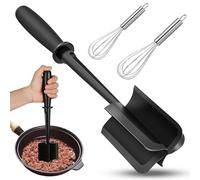 GZqiancang 1 Pièces Presse Puree Manuel, Hachoir à Hamburger avec 2 Pièces Fouet Cuisine pour Viande De Bœuf, Poulet, Pommes De Terre, Avocat, Tomates Et Plus Encore