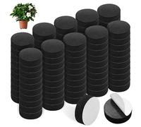 GZqiancang 100 Pièces Pied Pot de Fleur Invisible,avec Solide Tampon Auto Adhésif Eva Antiderapant Pied Pot pour Petits (Noir, 3 cm de Diamètre)