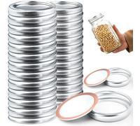 GZqiancang Mason Jar Lot de 24 couvercles à visser réutilisables pour bocaux Mason, pots à confiture, bouteilles en verre, bouteilles de lait, boîtes à café (70 mm/86 mm)