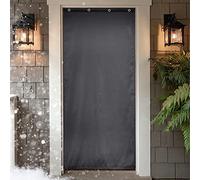 GZQIAWY Automne et Hiver Coton Rideau de Porte Maison épaissi Coupe-Vent Isolation Phonique Conservation de La Chaleur Chaud Anti-Froid Séparation de L'air Rideaux Suspendus Gris 75 x 205 cm