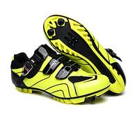 GZQIAWY Cyclisme VTT Chaussures Hommes Sport Route Taquet Route Dirt Bike Vitesse Plat Sneaker Racing Femmes VéLo Montagne SPD VéLo Montagne Jaune 42