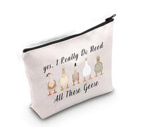 Gzrlyf Trousse de maquillage en forme d'oie - Cadeau amusant pour les amateurs d'oie - Yes I Really Do Need All These Oies - Pochette de maquillage à fermeture éclair, Oui Oies