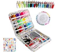 GZRXIOUS 168 Pièces Kit de Couture - Premium Kit Couture Complet avec 36 Bobines de Fil, Accessoires avec Étui de Transport en Cuir, de Voyage pour Débutants et Urgences