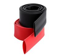 GZRXIOUS 2 Pièces de Gaine Thermorétractable 3:1, Ø19,1 mm Gaine Thermorétractable à Double Paroi, étanches avec Adhésif, pour L'Isolation des Câbles, Réparations, 1,2 m Noir&1,2 m Rouge avec Ciseaux