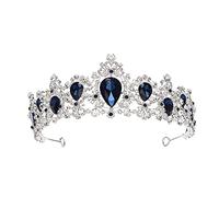 GZSLKSCD Couronnes et diadèmes pour Cheveux, Bijoux de Cheveux pour Femmes, couronnes Rouges, Bleues et Vertes en Cristal, diadèmes de mariée Vintage dorés, Accessoires de Cheveux de Mariage