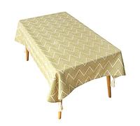 GZSLKSCD Nappes rectangulaires en Coton et Lin, nappes à Pompons pour Table de Salle à Manger, pour Cuisine, Salle à Manger, fêtes (Jaune 140 x 140 cm)