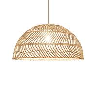 GZSLKSCD Suspension LED en Bambou tressé Creux, Abat-Jour en rotin, luminaire Suspendu de 50 cm, idéal pour Une Chambre, Une Cuisine ou Un Salon.