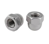 GZSYWZ 10 Pièces Ecrou Borgne Hexagonaux - Hexagonal Écrous Borgnes en Acier Inoxydable A2 Cache ecrou pour Vis Boulons Filetés & Tiges Filetées Cache-écrous M8 (8mm)