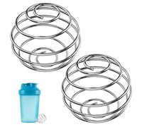 GZSYWZ 2 Pièces Boule de Secousse - Mélangeur Bouteille Acier Inoxydable Boule Mélangeur Métal Ressort Agitateur Bouteille Tasse pour Shaker Globuline Mélange Boisson, 54 * 45mm × 2 Pièces