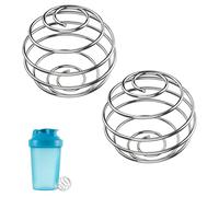 GZSYWZ 2 Pièces Boule de Secousse - Mélangeur Bouteille Acier Inoxydable Boule Mélangeur Métal Ressort Agitateur Bouteille Tasse pour Shaker Globuline Mélange Boisson, 40 * 35mm × 2 Pièces