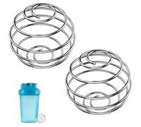 GZSYWZ 2 Pièces Boule de Secousse - Mélangeur Bouteille Acier Inoxydable Boule Mélangeur Métal Ressort Agitateur Bouteille Tasse pour Shaker Globuline Mélange Boisson, 48 * 42mm × 2 Pièces