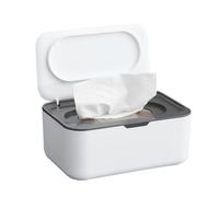 GZSYWZ Boîte à lingettes humides avec couvercle, amovible, pour la maison, le bureau, l'extérieur - Boîte hydratante créative pour bébé et papier toilette humide - Gris