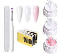 GZSYY Gel de construction pour ongles - Gel blanc laiteux - Gel de construction pour ongles en gel - En fibre de verre - Pour extension d'ongles