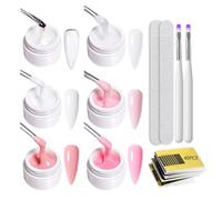 GZSYY World of Nails Lot de 6 gels de construction pour ongles en gel 6 couleurs
