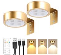 GZWY Lumière d'image, avec télécommande, éclairage d'image sans fil, applique murale LED intérieure, éclairage de fléchettes, lampe murale LED rechargeable avec 3 températures de couleur, lampe murale