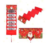 GZWY Porte-argent surprise de Noël avec 10 compartiments - Porte-cartes cadeaux de Noël - Enveloppe surprise - Père Noël joyeux (A)