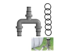 GZWY Raccord de Piscine pour Tuyau de 38 mm de Diamètre, 2/3 Voies, Accessoire pour Bestway Intex Coleman, Adaptateur pour Pompes de Filtration (D)