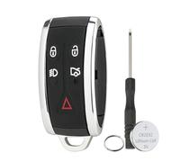 GZXNKEY Coque de clé de rechange pour Jaguar XF XK XKR XFR XJ8 XK8 Jaguar avec batterie CR2032