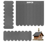 GZXUEHU Mini Bardeaux de Toit en Feutre, Auto-adhésifs Bardeaux de Toiture Imperméables, Fixation Solide et Finition Exquise, pour Nichoir, Clapier, Hôtel à Insectes(Gris)