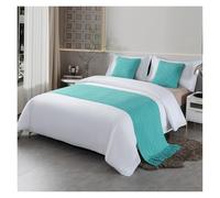 GZXXB Chemin de Lit pour Pied de Lit Drapeau de lit, écharpe, léger, Luxe, séjour chez l'habitant, hôtel, tricoté, Couvre-lit d'hôtel(Lake Green B,60 * 210cm)