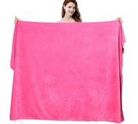 GZXXB Drap de Bain Grande Taille Serviette de Bain Douce et Super absorbante for Adultes, for Hommes Femmes, séchage Rapide, Fabrication spéciale, épaisse Extra Large(Rose Red,180X200CM)