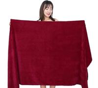 GZXXB Drap de Bain Grande Taille Serviette de Bain épaisse Super absorbante for la Plage, en Fibres Extra Fines, Grande Taille, Absorbant l'eau(Wine Red,70 * 140 Thickened)