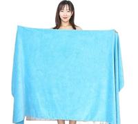 GZXXB Drap de Bain Grande Taille Serviette de Bain épaisse Super absorbante for la Plage, en Fibres Extra Fines, Grande Taille, Absorbant l'eau(Lake Blue,70 * 140 Super Thick)