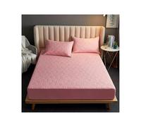 GZXXB Protège Matelas Imperméable Housse De Matelas Imperméable Tendance, Drap-Housse Matelassé 140 X 200 Cm, 160, Protège-Matelas Couleur Unie, sans Taie d'oreiller(Pink,90x200x30cm)