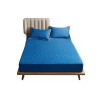 GZXXB Protège Matelas Imperméable Housse De Matelas Imperméable Tendance, Drap-Housse Matelassé 140 X 200 Cm, 160, Protège-Matelas Couleur Unie, sans Taie d'oreiller(Blue,90x200x30cm)