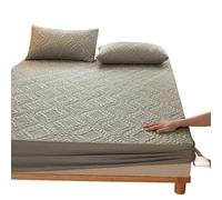 GZXXB Protège Matelas Imperméable Protège-Matelas imperméable et matelassé, Housse de Matelas Respirante, Drap-Housse sans taie d'oreiller(Gray,140x190x30cm)