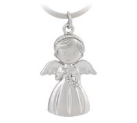 GZXYA 1165 Porte-clés ange gardien porte-bonheur avec pendentif en forme d'ange avec cœur pour examens ou voiture, convient comme cadeau pour femme, petite amie, collègues, (1165 F-Silber)